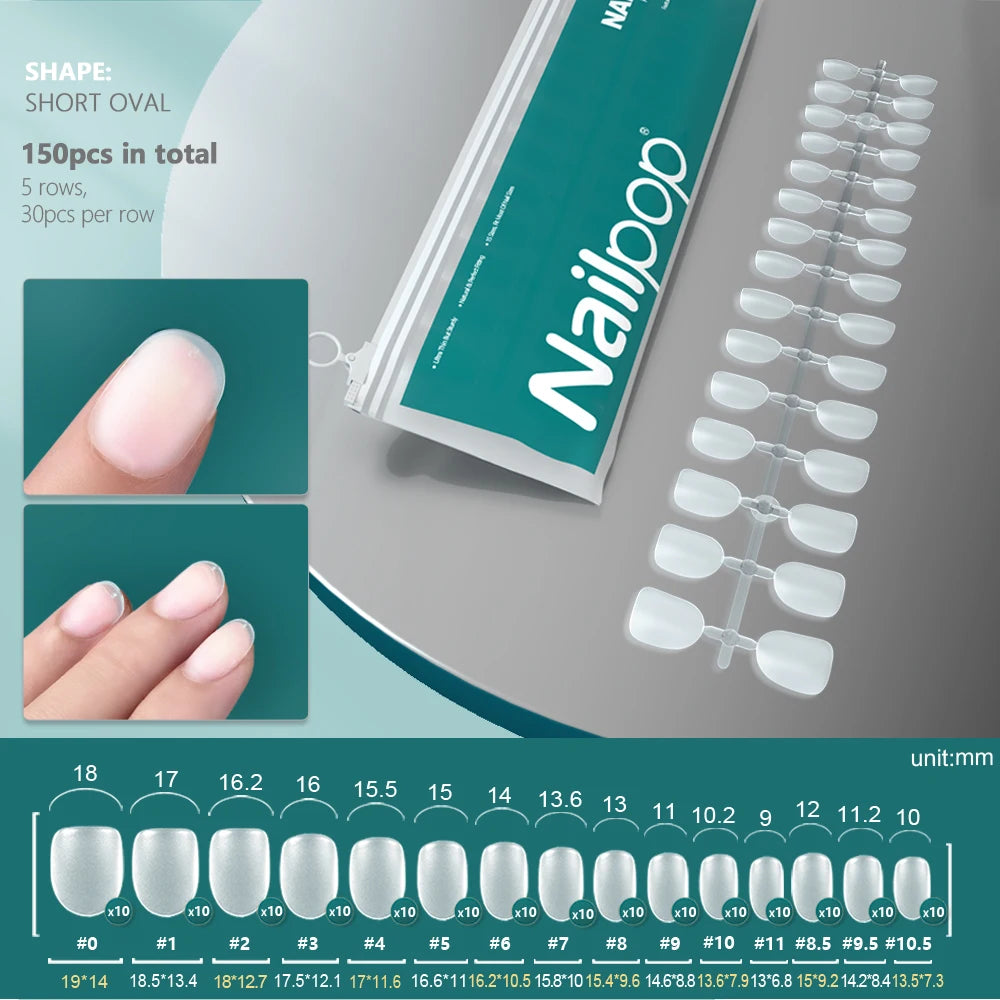 120Pcs Fake Nails Full Cover Press on Nails Coffin Soft Gel American Pose Capsule False Nail Tips for Extension System